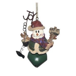 Snowman Holiday Joy Christmas Jingle Big Bell Ornament